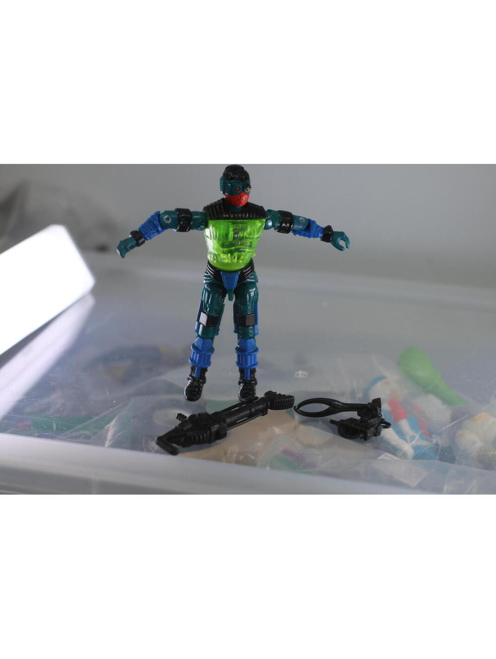 G.I. Joe Action Figure B.A.T. Leader Overkill 2003 3.75" with Accessories